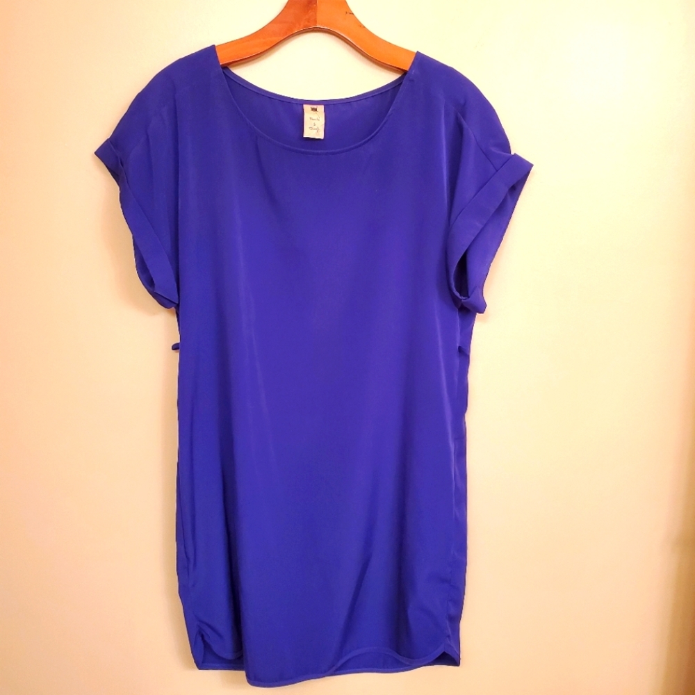 NEEDLE & THREAD blue shift dress SIZE S
